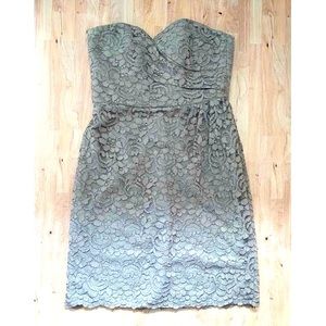 David’s Bridal Lace Strapless Dress